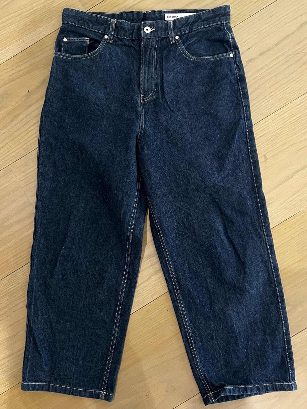 Bershka Relaxed Dark Indigo Men's Jeans